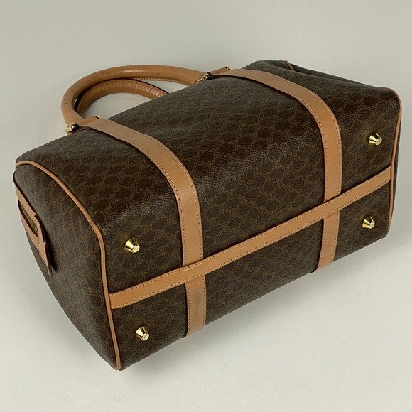 Celine Macadam Pattern Mini Canvas Handbag Brown - Picture 2 of 6